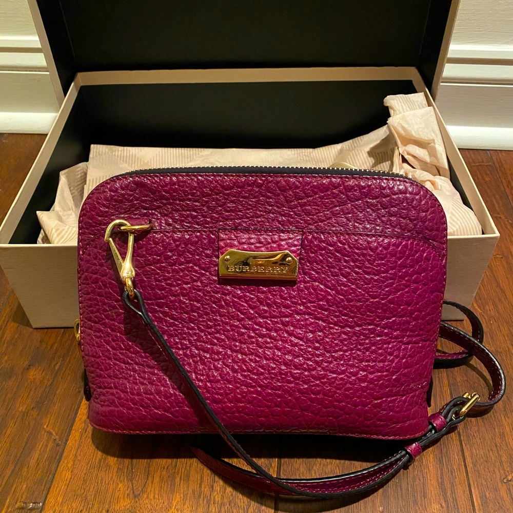 Burberry Leather Embossed Harrogate crossbody bag